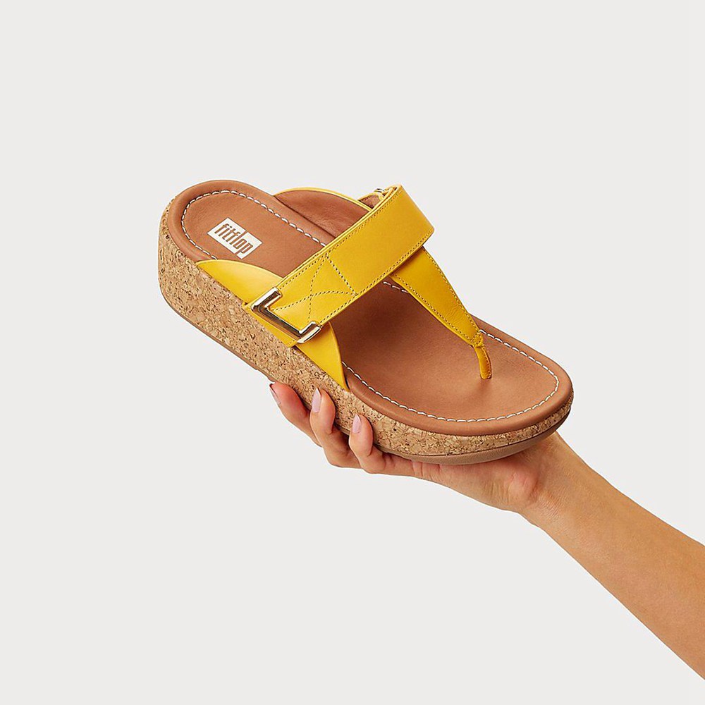 Fitflop Womens Sandals Yellow - Remi Adjustable Toe-post - OH4913658